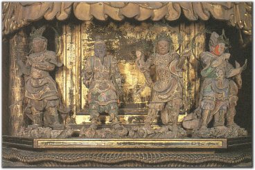 Panel Showing some of the 12 Generals beneath Yakushi Nyorai, Toji Temple, Kyoto, courtesy healing-touch.co.uk