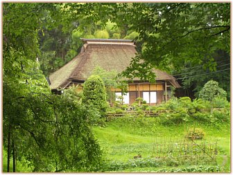 Building on grounds of Chuson-ji Temple