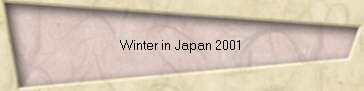 Winter in Japan 2001