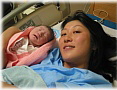 Akiko and Babe, 15 Minutes after birth Akiko and Babe, 15 Minutes after birth