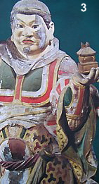 Bishamonten, By Unkei. Dated +1189. Painted Wood, H = 139.5 cm. Jorakuji Temple, Kanagawa Pref. 