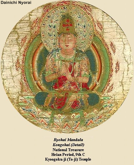 Dainichi on the Kongokai Mandala, Heain Era, Toji Temple (photo Kyoto National Museum)