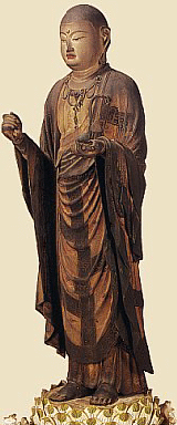 Jizo Bosatus, Painted Woord, H = 90.6 cm, 13th Century, Kokeido, Todaiji, Nara