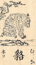 Mujina as depicted in the early 18th-century Wakan Sansai-zue.