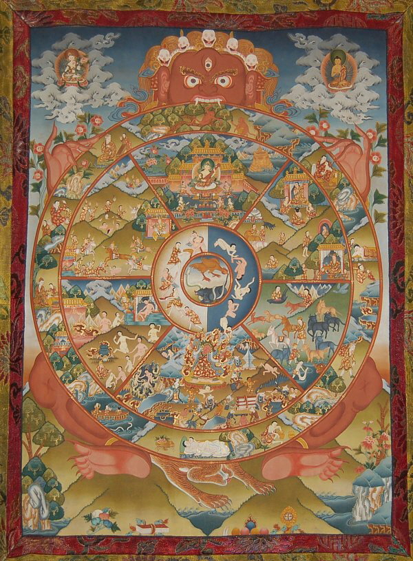 Modern Tibetan Wheel of Life, purchased in 1996 in Tibet Modern Tibetan Wheel of Life, purchased in 1996 in Tibet