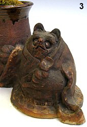 Tanuki with Ikebana Flower Vase