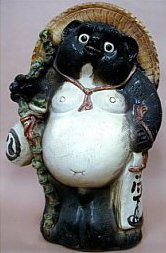 Ceramic Tanuki from Taisho Era (1912-1926). Photo from www.jcollector.com