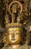 Senju Kannon, Closeup, 12th Century, Sanjusangendo