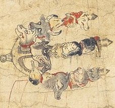 Dead animals and demons on Sendan Kedatsuba's trident Dead animals and demons on Sendan Kedatsuba's trident