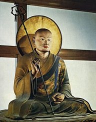 Hachiman in Guise of Buddhist Monk, 1201 AD, Todaiji Temple (Nara), Height 87.5cm, made by Kaikei
