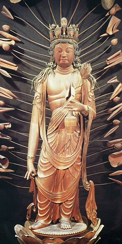 Standing Juichimen Kannon at Hokkeiji Temple, Nara