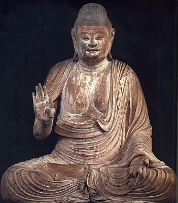 Sitting Shaka Nyorai, Wood, National Treasure, Muroji Temple, Nara