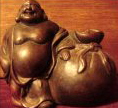 Hotei God of Contentment/Happiness, Bizen Ceramic, Meiji Period