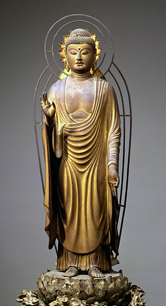 Amida Nyora by Kaikei, Treasure of Todaiji Temple in Nara, Japan. Dated +1202.