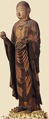 Jizo Bosatus, Painted Woord, H = 90.6 cm, 13th Century, Kokeido, Todaiji, Nara Jizo Bosatus, Painted Woord, H = 90.6 cm, 13th Century, Kokeido, Todaiji, Nara