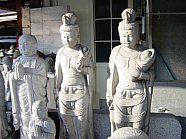 Modern stone statue of Juntei Kannon?? Or maybe Koyasu Kannon ??  Found in Kamakura stone cutters shop