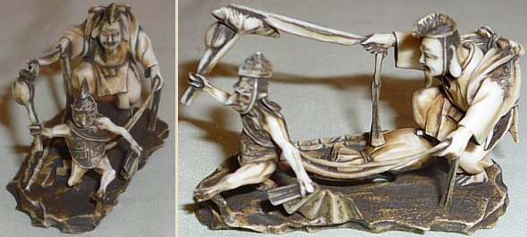 Kappa commanded by Ebisu; ivory okimono Kappa commanded by Ebisu; ivory okimono