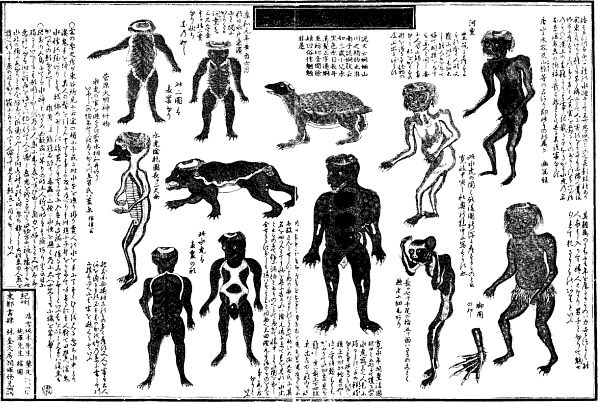 Kappa illustrations of the late Tokugawa Period.