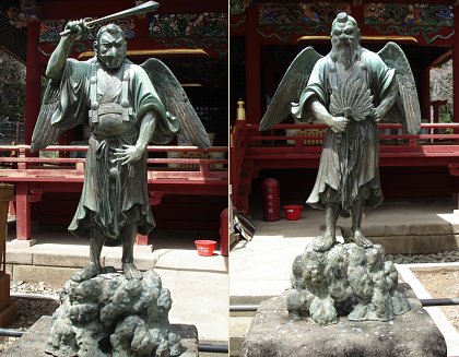 Karasu Tengu and Yamabushi Tengu, Yakuoin Temple, Mt. Takao, Photos by Lisa A. Scheinin 