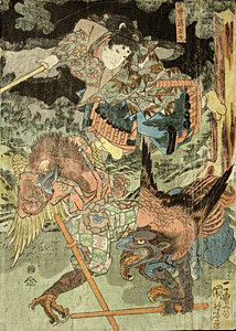 Print by Kuniyoshi - Karasu Tengu (got from web)