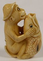 Monkey Fish Japanese Netsuke, Found at Ebay 2004