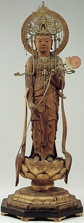 Nikko Bosatsu, Wood, Muromachi Period, Zushi, Japan