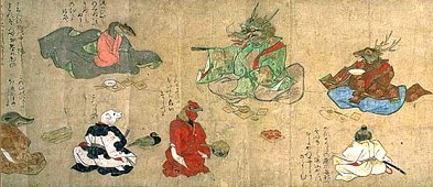 Poetry Contest, Zodiac Emaki, hand scroll, photo courtesy Kyoto Nat'l Museum