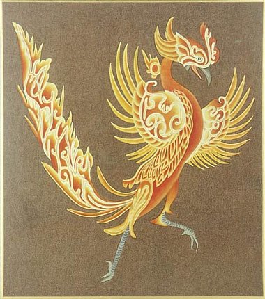 Suzaku, The Red Bird, Modern Drawing, Available Online