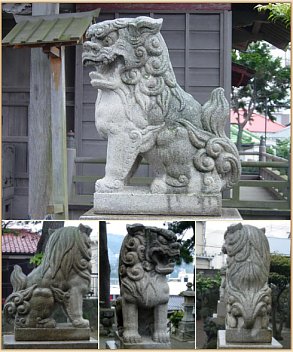 Stone Shishi at Zenyo-in (Inatori City)