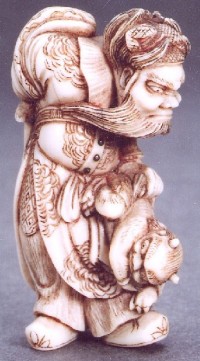 Shoki - Ivory Netsuke at www.netsuke-inro.com