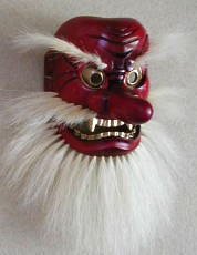 Tengu, aka Sarutahiko-no-Mikoto, Mask in Takachiho-cho, for Okagura Theater Tengu, aka Sarutahiko-no-Mikoto, Mask in Takachiho-cho, for Okagura Theater