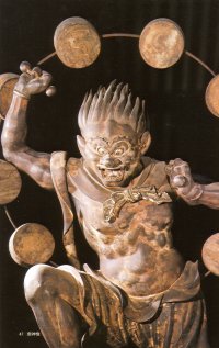 Raijin, Thunder God, Sanjusangendo in Kyoto