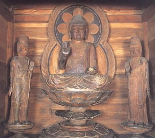 Yakushi Nyorai Triad - Treasure of Chusonji, Late Heian Era Yakushi Nyorai Triad - Treasure of Chusonji, Late Heian Era