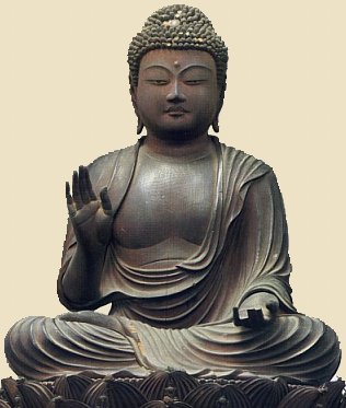 Statue by Zenen, Shaka Nyorai, dated +1225, wood, H = 29cm, todaiji temple treasure