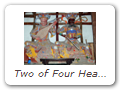 Two of Four Heavenly Kings (Sì Tiān Wáng 四天王) at Gāomíng Jiǎng Temple 高明講寺.
EAST. Chí Guó Tiānwáng 持國天王 holding musical instrument (pipa / lute).
SOUTH. Zēngcháng Tiānwáng 增長天王 holding sword.