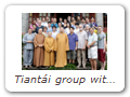 Tiantái group with abbot of Guóqing Temple 国清寺. Abbot in front-row center. Photo from Guttorm.