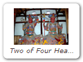 Two of Four Heavenly Kings (Sì Tiān Wáng 四天王) at Gāomíng Jiǎng Temple 高明講寺.
WEST = Guăng Mù Tiānwáng 廣目天王 holding serpent.
NORTH = Duōwén Tiānwáng 多聞天王 holding umbrella.

