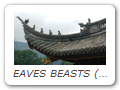 EAVES BEASTS (C = 簷獸 Yán Shòu), Gāomíng Temple 高明講寺. A dragon (not Makara) faces five beastly roof charms.  