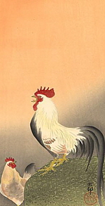 koson-rooster-at-sunrise