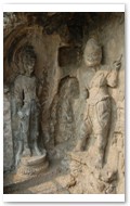 Jingshan Temple 敬善寺, Near Binyang Caves, 656 - 663 AD. Vajrapani and Bodhisattva.