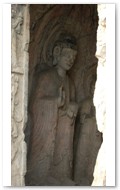 Binyang North Cave #104, Tang era, Healing or Medicine Buddha (Jp. = Yakushi Nyorai).