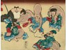 Disguised as five of the Shichifukujin (the Seven Lucky Gods). By Utagawa Kuniyoshi (1797-1861). Courtesy of kuniyoshiproject.com/raccoon Dogs (R209).htm

