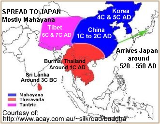 Spread of Mahayana to Japan