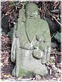 Jurojin - God of Wisdom, Stone Statue, Holding sake gourd, 1928