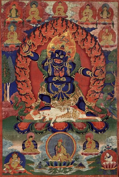 Vajrapani Bhutadamara (Modern Tibetan Painting) -- Photo courtesy www.himalayanart.org/image.cfm/64.html 