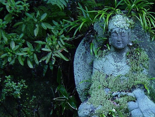 Amida Buddha, Stone Statue, Kamakura