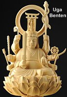 Modern Statue of 8-Armed Uga Benzaiten