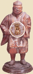 Daikokuten with miniature statue of Benzaiten hidden inside the main statue