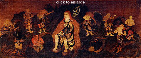 Enno Gyoja with Eight Attendants, Two Demons