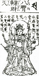 Happi Benzaiten drawing from the 1783 Butsuzo-zui